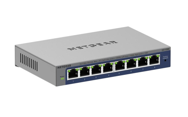 Комутатор NETGEAR GS108E 8xGE, WebSmart