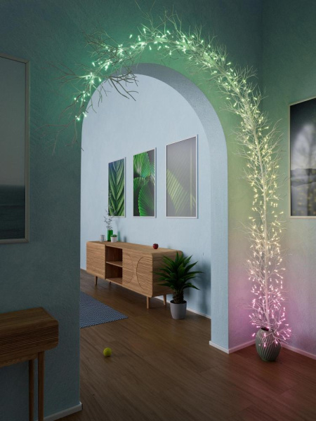 Гірлянда Smart LED Twinkly Strings Candle RGB 200 IP20 12м USB-C кабель зелений