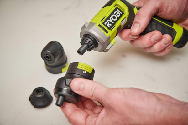 Викрутка акумуляторна Ryobi USB Lithium RSD4-120TA2 4В 1х2А·год 5Нм 200об/хв 2 насадки 10 біт 0.31кг кейс