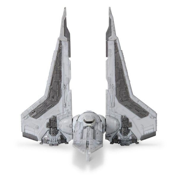 Ігрова колекційна фігурка Star Wars Medium Vehicle Транспорт та фігурка Kom'rk-Class Mandalorian Starfighter 12.5см