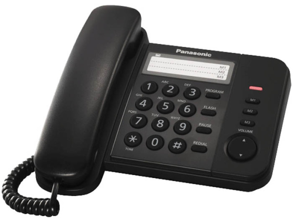 Дротовий телефон Panasonic KX-TS2352UAB, чорний