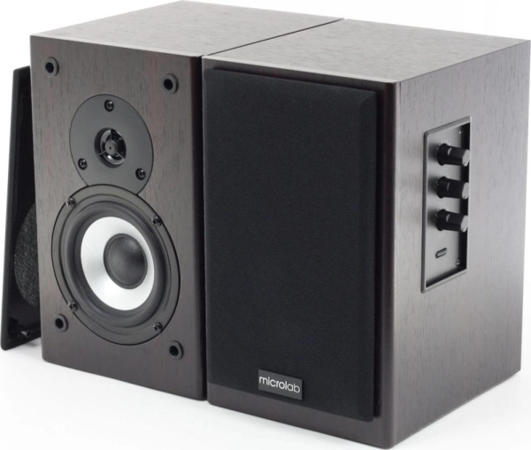 Акустична система MICROLAB B-72 2.0, 24W, mini-jack, чорний