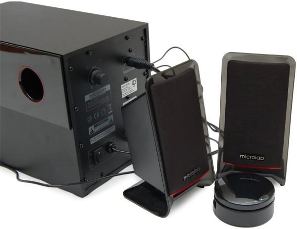Акустична система MICROLAB M-200 2.1, 40W, mini-jack, чорний