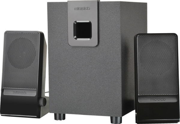 Акустична система MICROLAB M-100 2.1, 10W, mini-jack, чорний
