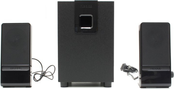 Акустична система MICROLAB M-100 2.1, 10W, mini-jack, чорний