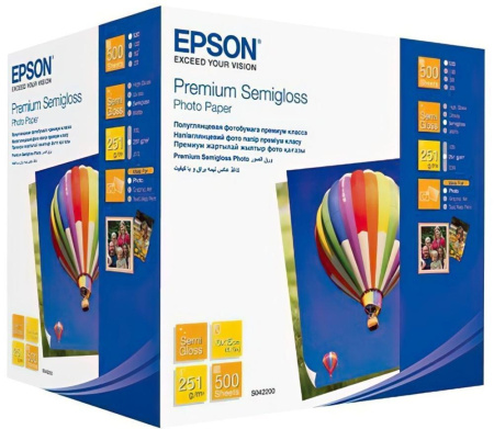 Папір Epson 100mmx150mm Premium Semiglossy Photo Paper, 500арк.