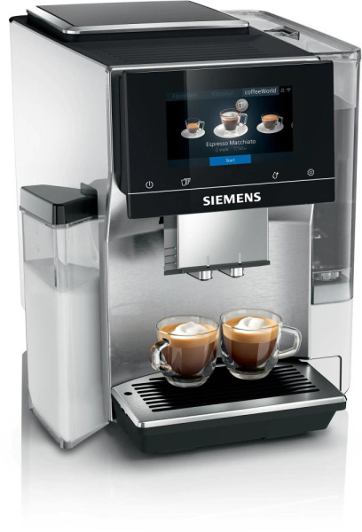 Кавомашина Siemens 2.4л, зерно + мелена, автомат.капучинатор, LED - дисплей, авторецептів - 20, чорно - срібний