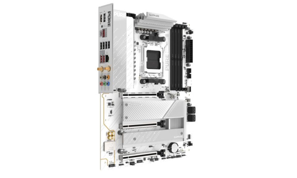 Материнcька плата SAPPHIRE PURE B850A WIFI7 sAM5 B850 4xDDR5 M.2 HDMI DP Wi-Fi BT ATX білий
