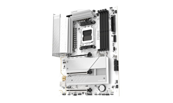 Материнcька плата SAPPHIRE PURE B850A WIFI7 sAM5 B850 4xDDR5 M.2 HDMI DP Wi-Fi BT ATX білий