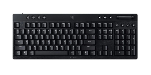 Клавіатура механічна Razer BlackWidow V4 Low-profile HyperSpeed, 104key, Green Switch, USB-A/WL/BT, EN, RGB, чорний