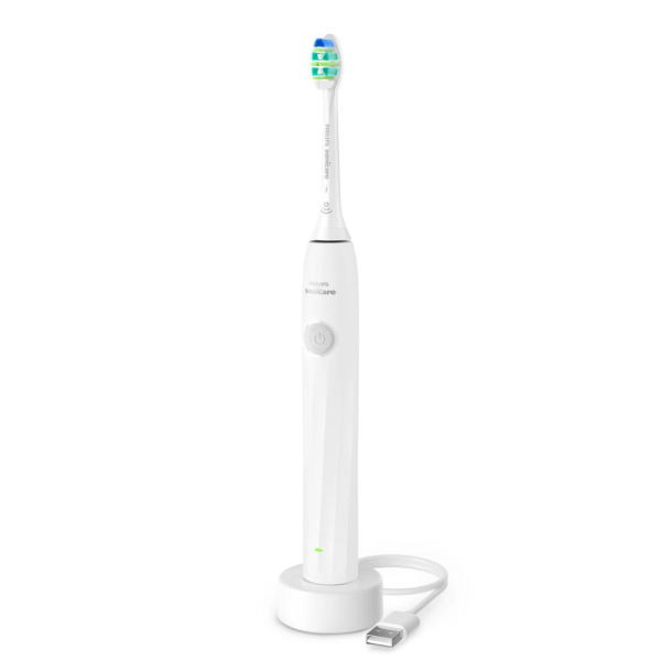 Щітка зубна електр. Philips, Sonicare 2100, насадок-1, 2 рівні інтенсивності, білий