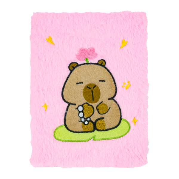 Блокнот плюшевий CAPYBARA 24, А5, 80 арк., клітинка, асорті, KIDS Line