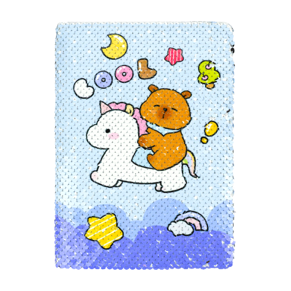 Блокнот текстильний CAPYBARA, А5, 80 арк., клітинка, асорті, KIDS Line