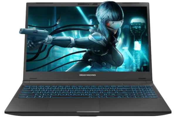 Ноутбук Dream Machines RG4050-15 15.6FHD IPS, Intel i7-13620H, 32GB, F1TB, NVD4050-6, DOS, чорний