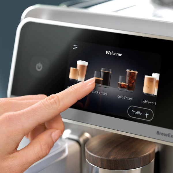 Кавомашина Philips Series 8000 Cafe Aromis, 1.9л, зерно+мелена, автомат.капуч, дисплей, авторецептів -54, срібни