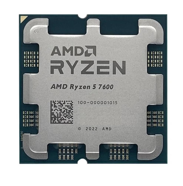 Центральний процесор AMD Ryzen 5 7600 6C/12T 3.8/5.1GHz Boost 32Mb Radeon Graphics AM5 65W w/o cooler TRAY