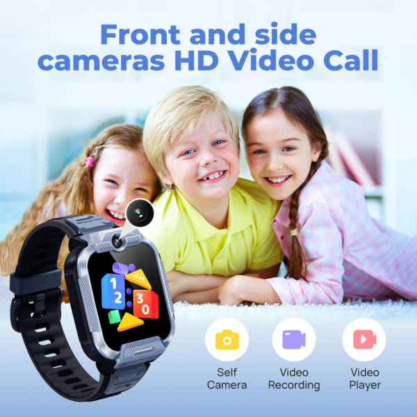 Дитячий годинник-телефон Mibro Z5, 1.69", 240x280, GPS, 2MP dual, 900мА·год, 2АТM, синій