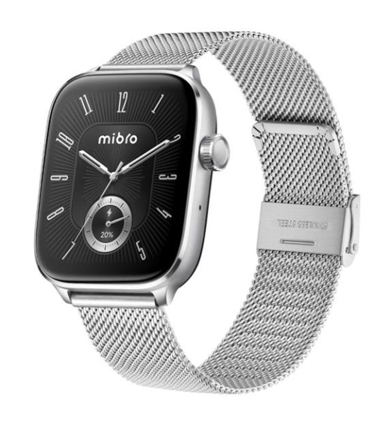 Смарт-годинник Mibro Fit 44мм, 1.75", 390x450, AMOLED, BT 5.3, GPS, 5 ATM, сріблястий
