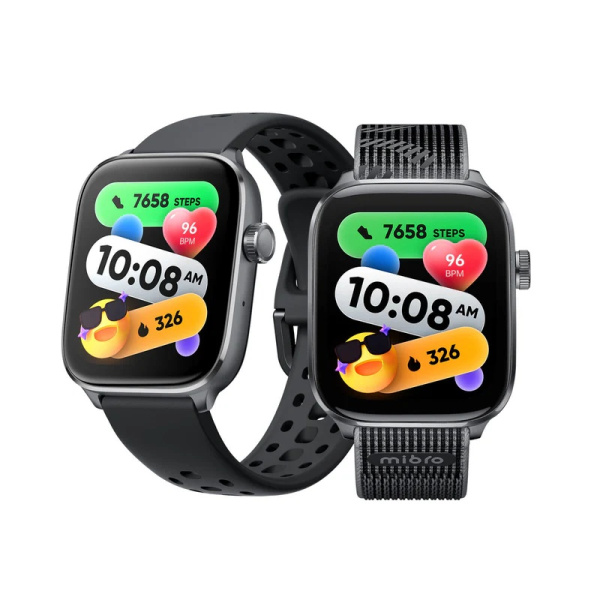 Смарт-годинник Mibro Fit 44мм, 1.75", 390x450, AMOLED, BT 5.3, GPS, 5 ATM, чорний
