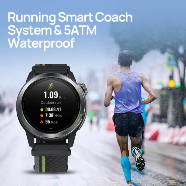 Смарт-годинник Mibro GS Active 2 46мм, 1.32", 466x466, AMOLED, BT 5.3, GPS, 5 ATM, ліловий