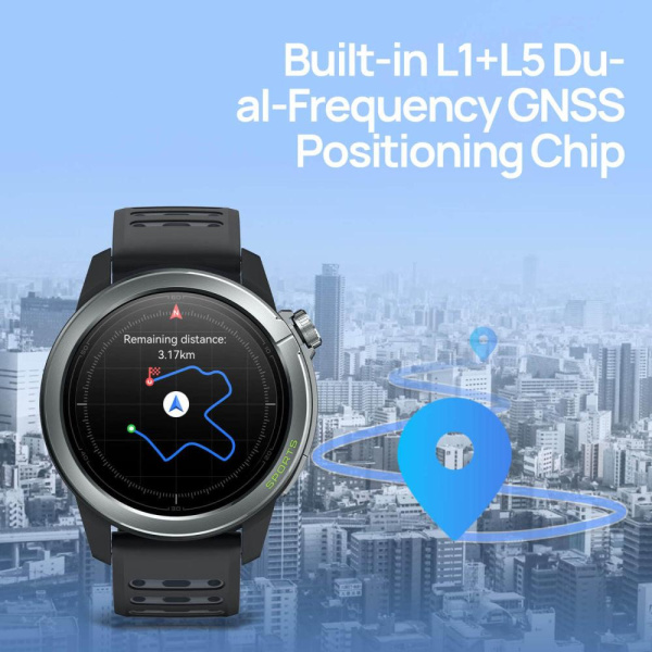 Смарт-годинник Mibro GS Active 2 46мм, 1.32", 466x466, AMOLED, BT 5.3, GPS, 5 ATM, темно-сірий