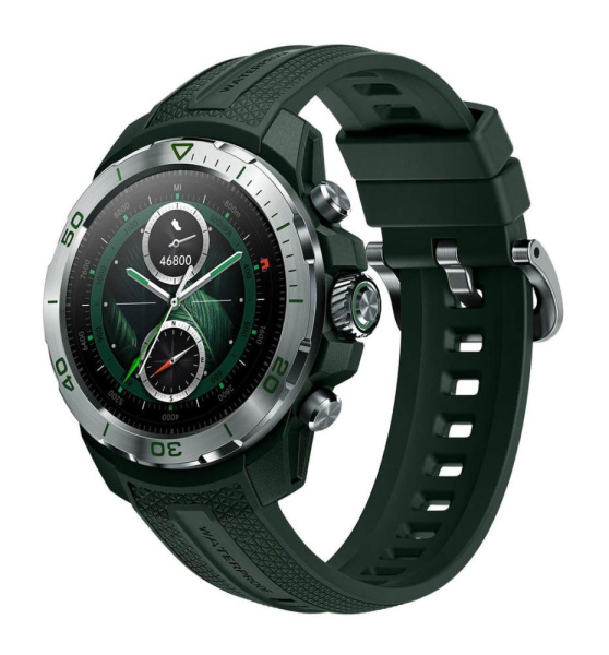 Смарт-годинник Mibro GS Explorer 48мм, 1.32", 466x466, AMOLED, BT 5.3, Dual-band GPS, 10 ATM, насичений зелений