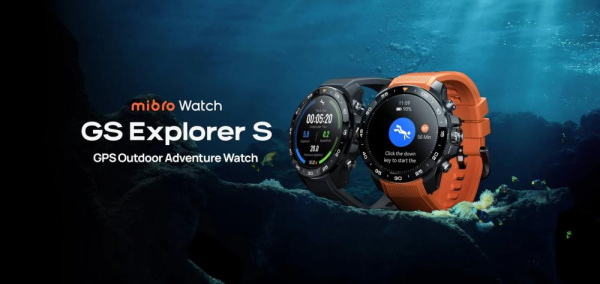 Смарт-годинник Mibro GS Explorer S 48мм, 1.32", 466x466, AMOLED, BT 5.3, Dual-band GPS, 10 ATM, чорний обсидіан