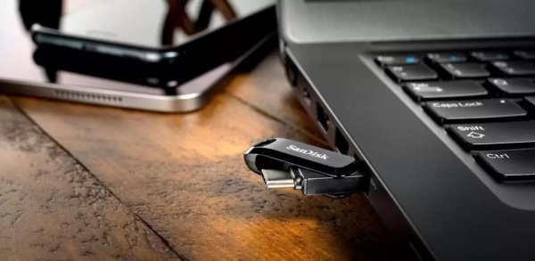 Накопичувач SanDisk  512GB USB 3.1 Type-A + Type-C Ultra Dual Drive Go Чорний