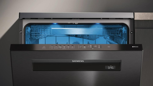 Посудомийна машина Siemens, 13компл., B, 60см, дисплей, чорна нержавіюча сталь