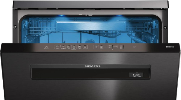 Посудомийна машина Siemens, 13компл., B, 60см, дисплей, чорна нержавіюча сталь