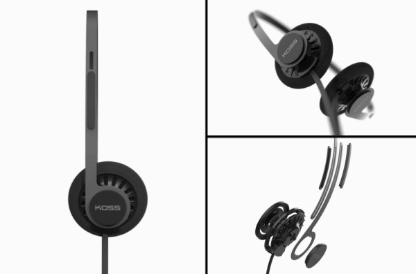 Навушники On-ear Koss KPH40 Utility 3.5 mini-jack, 1.2м, Сірий