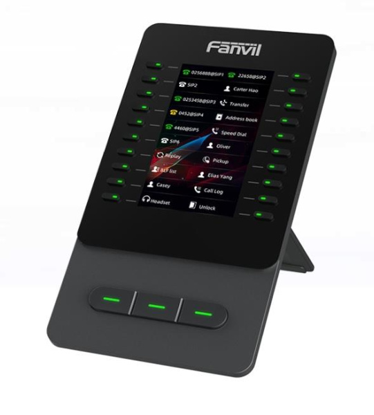 Модуль розширення Fanvil EM60, 1xUSB-C, 1xUSB-A, 4.3" кольоровий екран, до 60 DSS клавіш для V65, V66, V66 Pro