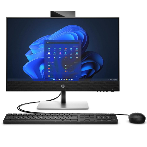 Комп'ютер персональний моноблок HP ProOne 440-G9 23.8" FHD IPS Touch, Intel i5-14500T, 16GB, F512GB, UMA, WiFi, кл+м, 2р, Win11P, чорний