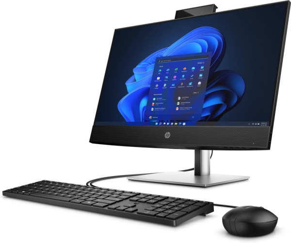 Комп'ютер персональний моноблок HP ProOne 440-G9 23.8" FHD IPS Touch, Intel i5-14500T, 16GB, F512GB, UMA, WiFi, кл+м, 2р, Win11P, чорний