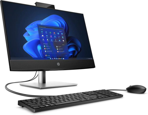 Комп'ютер персональний моноблок HP ProOne 440-G9 23.8" FHD IPS Touch, Intel i5-14500T, 16GB, F512GB, UMA, WiFi, кл+м, 2р, Win11P, чорний
