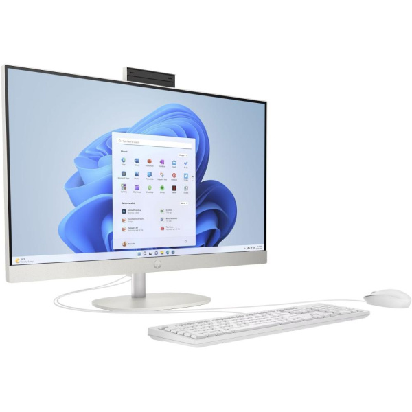 Комп'ютер персональний моноблок HP All-in-One 27" FHD IPS AG, AMD R5-7520U, 16GB, F512GB, UMA, WiFi, кл+м, DOS, білий