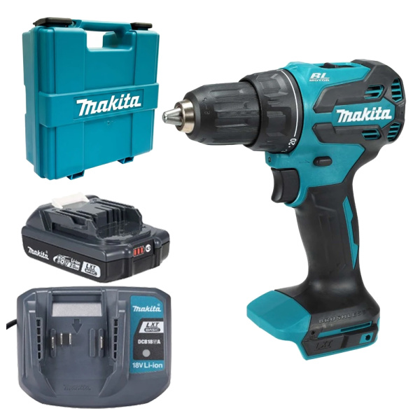 Шурупокрут-дриль акумуляторний Makita DDF490WV 18В 1х2А·год 27·65Нм 0-500·0-1900об/хв кейс 1.4кг