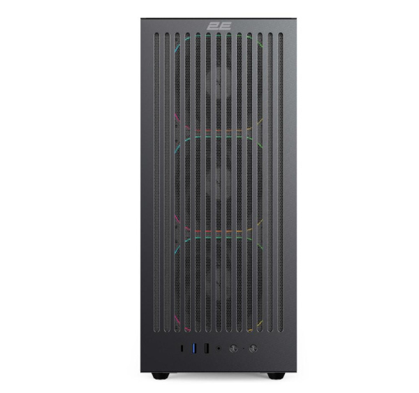 Корпус 2E GAMING  Vector V8111B без БЖ, 1xUSB3.0, 1х USB 2.0, 1xUSB Type-C, 4x120мм ARGB, VGA 325мм, LCS ready, контролер з пультом, TG Side Panel, ATX, чорний