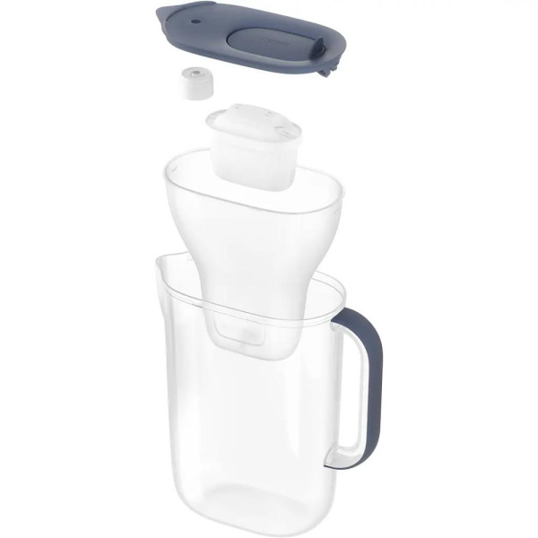 Фільтр-глечик Brita Style Essential MXPro 2.4л (1.4л очищеної води) + 2 картриджа сіро-блакитний