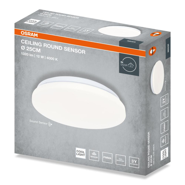 Світильник накладний з датчиком руху OSRAM CEILING ROUND 12Вт 4000K 960Лм