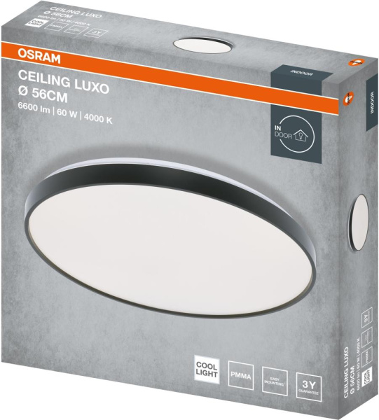 Світильник накладний OSRAM CEILING LUXO 60Вт 4000К чорний