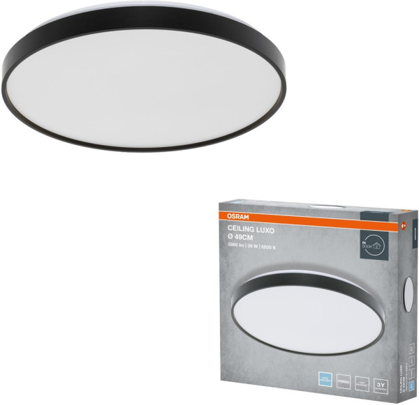 Світильник накладний OSRAM CEILING LUXO 36Вт 6500К чорний