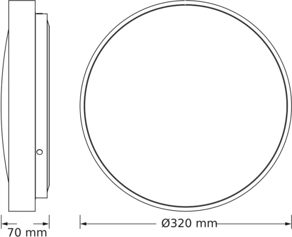 Світильник накладний OSRAM CEILING LUXO 18Вт 6500К чорний