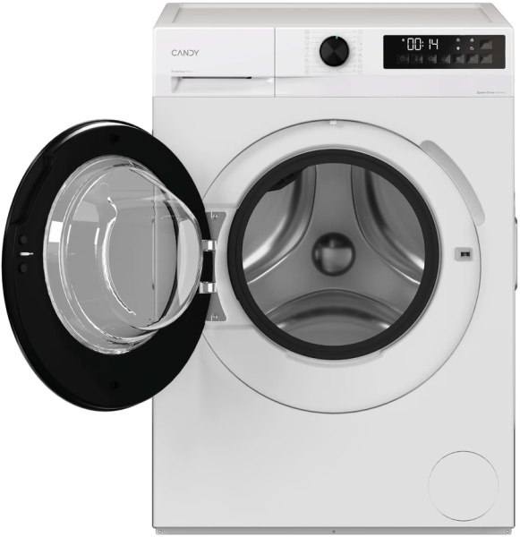 Пральна машина Candy ProWash 300 фронтальна, 7кг, 1200, A, 42.4см, дисплей, пара, інвертор, люк чорний, білий