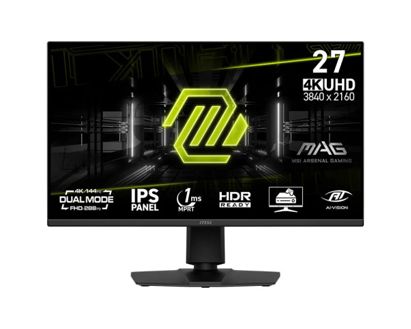 Монітор MSI 27" MAG 275UPD-E14 2xHDMI, DP, MM, IPS, 3840x2160, 144Hz, 1ms, sRGB 130%, FreeSync, Pivot