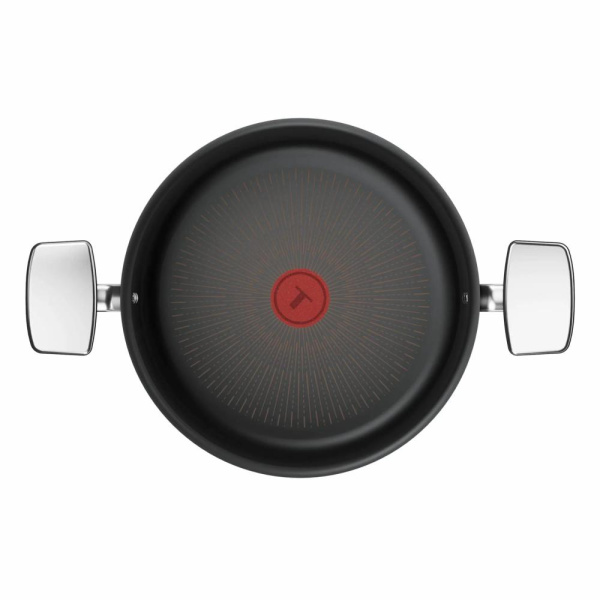 Каструля Tefal Excellence+, з кришкою, 24см, , алюміній, скло, бакеліт, чорний