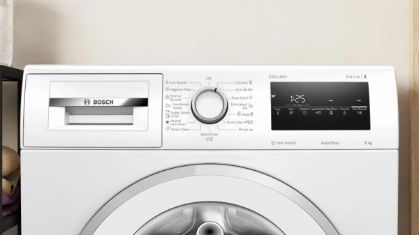 Пральна машина Bosch фронтальна, 8кг, 1400, A, 59см, дисплей, білий