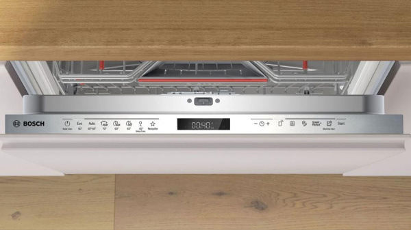 Посудомийна машина Bosch вбудована, 14компл., A, 60см, дисплей, 3й кошик, білий
