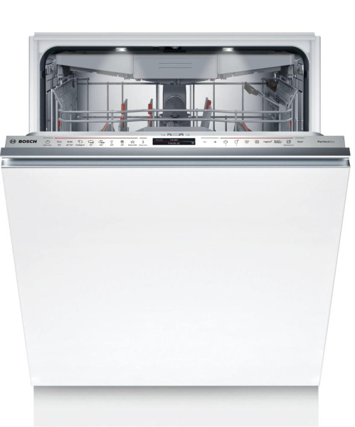 Посудомийна машина Bosch вбудована, 14компл., A, 60см, дисплей, 3й кошик, Zeolith, білий