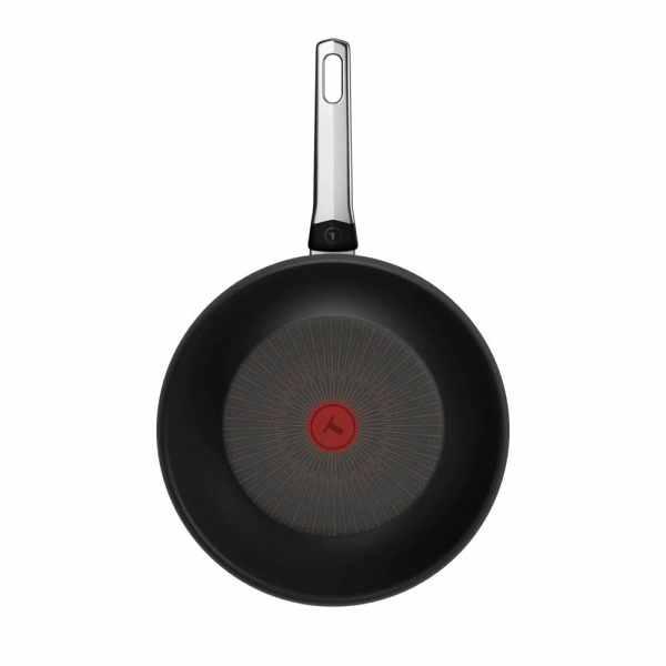 Сковорода ВОК Tefal Excellence Fusion,28см, алюміній, нержавіюча сталь, бакеліт, чорний